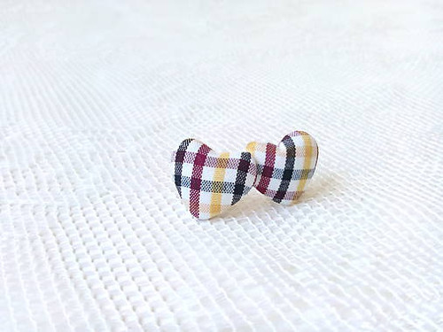 Little hearts earrings(white/black/yellow/bordeaux
