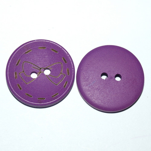 Knoflík 28mm dřevený se vzorem (cena 10ks)