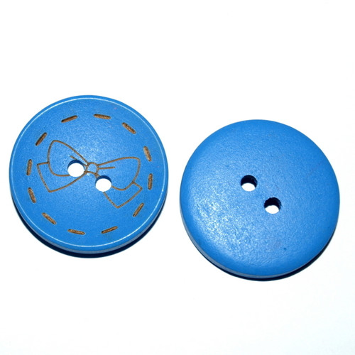 Knoflík 28mm dřevený se vzorem (cena 10ks)