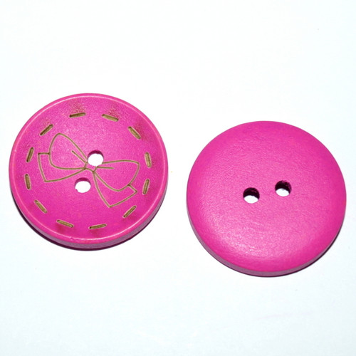 Knoflík 28mm dřevený se vzorem (cena 10ks)