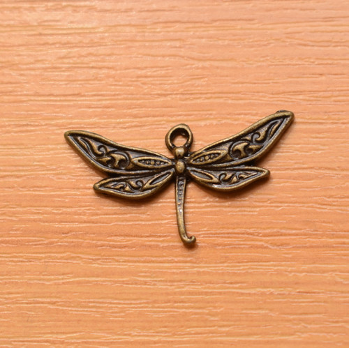 Vážka - starobronz - 17mm x 32mm