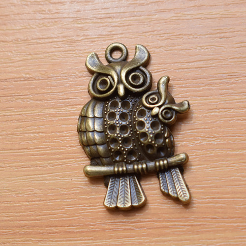 Sovy - starobronz - 43mm x 28mm