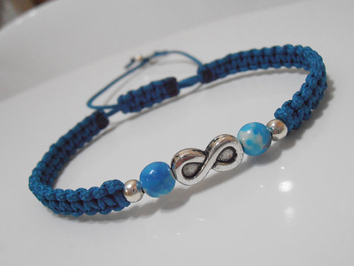 Infinity náramek s minerálem Jadeit (Unisex) — foto 1