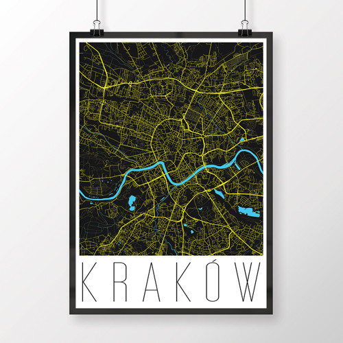 KRAKOV, 50x70cm, moderní, černý — foto 1