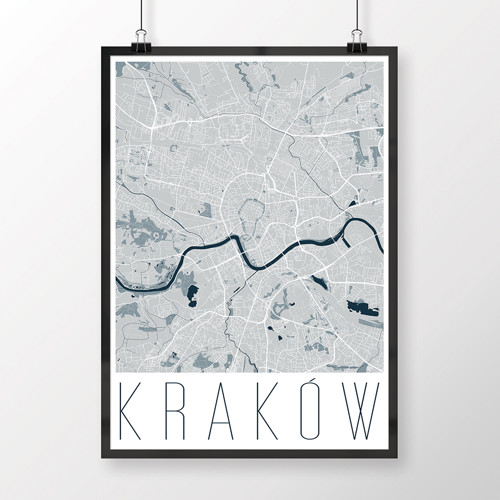 KRAKOV, 50x70cm, moderní, světle modrý — foto 1