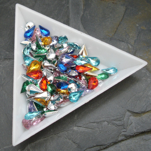 Akrylová kapka 5x8mm - 50 ks - mix