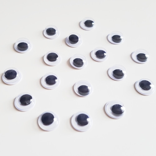 Oči samonalepovací, 8 mm (20ks)