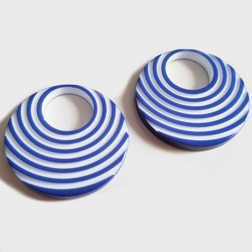 Plastový donut, modrá, 38 mm (1ks)