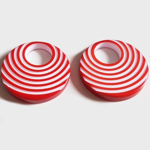 Plastový donut, červená, 25 mm (1ks)