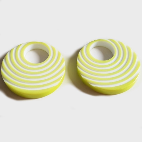 Plastový donut, zelená, 25 mm (1ks)