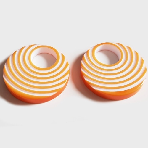 Plastový donut, oranžová, 25 mm (1ks)
