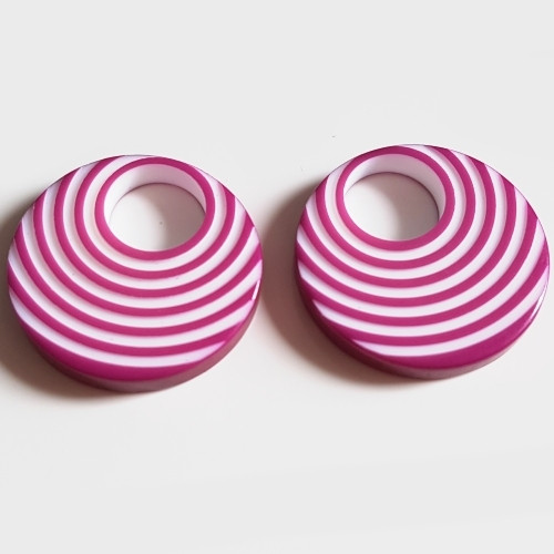 Plastový donut, fialová, 25 mm (1ks)