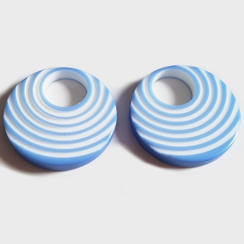 Plastový donut, modrá střední, 25 mm (1ks)