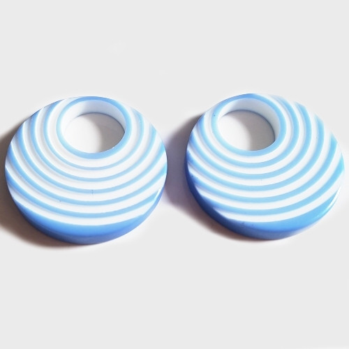 Plastový donut, modrá světlá, 25 mm (1ks)
