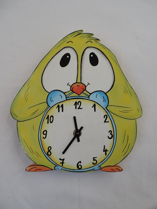 Hodiny-nástěnné-pipi zelená