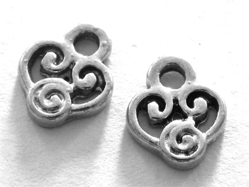 Kovový komponent, přívěsek, ornament, 10ks