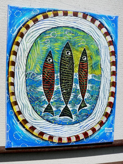 Rybičky - 30x25cm