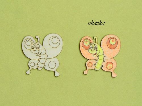 Motýlek k vybarvení - vel. 6 x 5,6cm