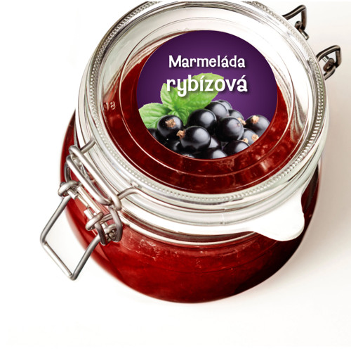 Etiketa - Marmeláda rybízová