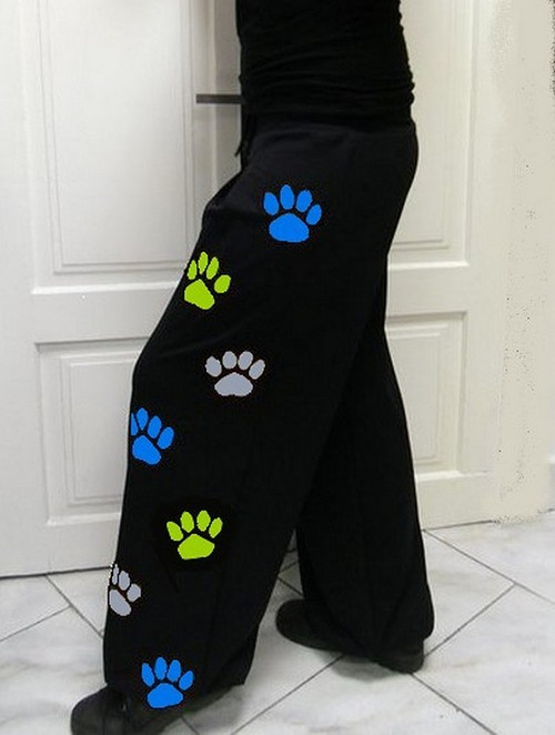Taneční tepláky s tlapkami no.1 , vel.2XL -3XL