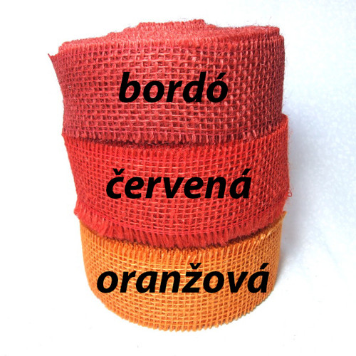 Jutová stuha oranžová