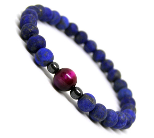 Energetický náramek LAPIS LAZULI / TYGŘÍ OKO