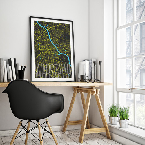 VARŠAVA, 50x70cm, elegantní, černá — foto 1