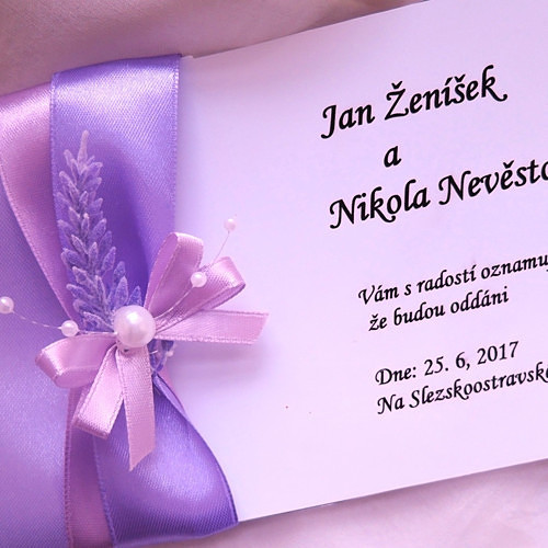 Svatební oznámení "Levandule"