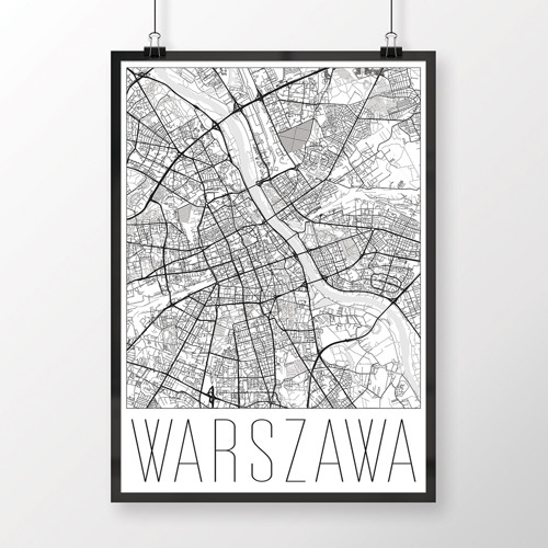 VARŠAVA, 50x70cm, moderní, bílá — foto 1