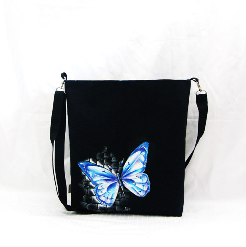 Crossbody-modrofialkový motýl — foto 1