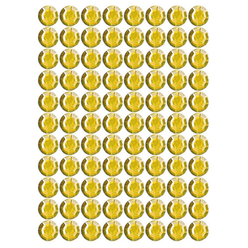Samolepící kamínky - žluté 140 ks