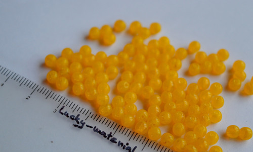 Oranžovožluté kuličky 4 mm ... 100 ks