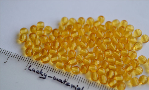 Světle jantarové kuličky 4 mm ... 100 ks — foto 1