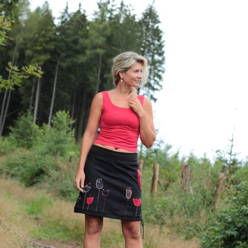 Sukně riflová černá jako louka - č.3490