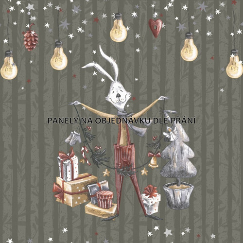 Bavlněná látka - panel 35 x 35 cm PŘEDOBJEDNÁVKA — foto 1