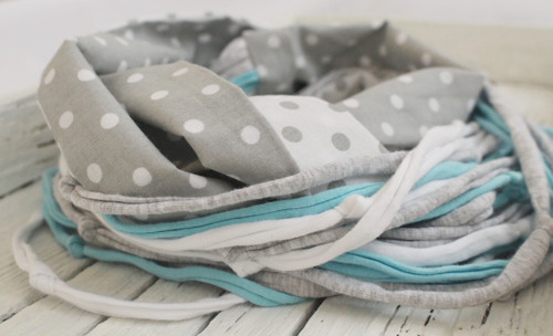 Šál/nákrčník GREY points modrý velký — foto 1