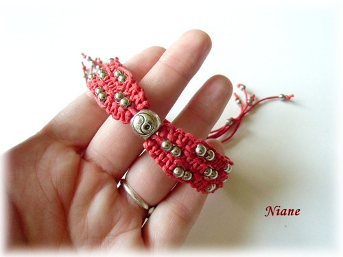 Jing-jang trojitý - shamballa / macramé — foto 1