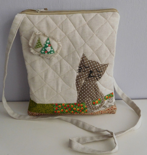 Kabelka - Patchwork s kočičkou — foto 1
