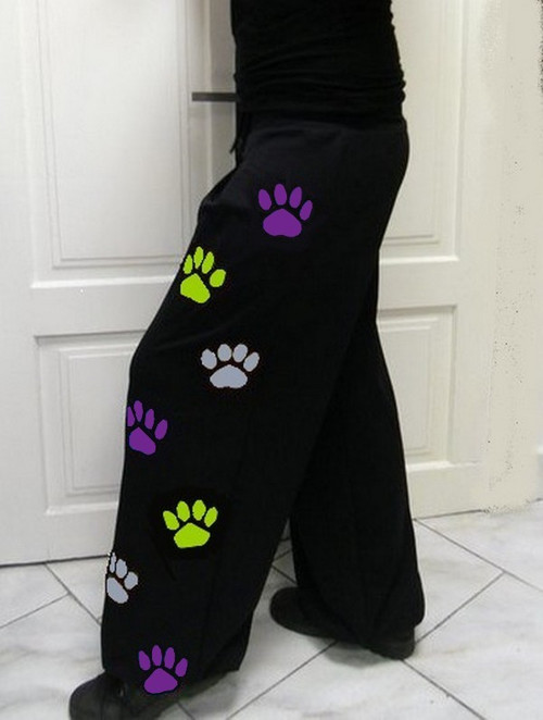 Taneční tepláky s tlapkami no.3 , vel.2XL -3XL