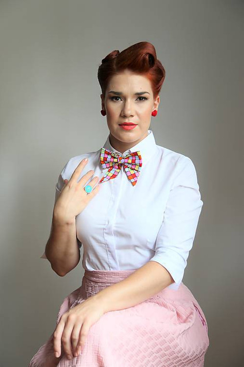 Neon cubes bow tie (woman bow tie)