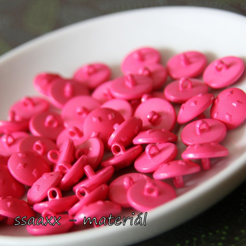 Knoflík s očkem ~ 15mm ~ sytě růžový