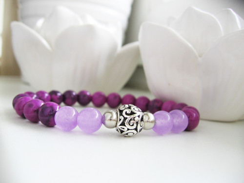Violet náramek Sugilit • Chalcedon — foto 1