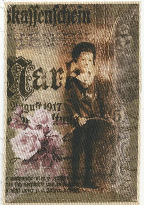 Bavlněná látka - panel 12,5 x 19 cm
