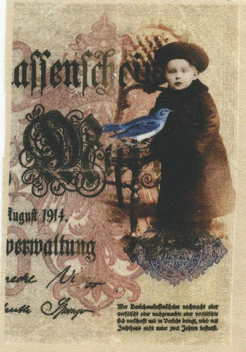 Bavlněná látka - panel 12,5 x 19 cm