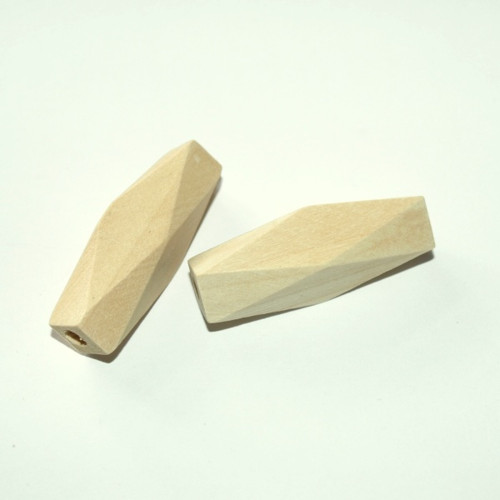 Dřevěné korálky - KVÁDR 12x40 mm (cena 4ks) MAXI