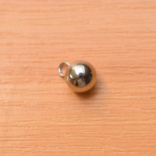 Kulička s očkem - 8mm - chirurgická ocel - 2 kusy