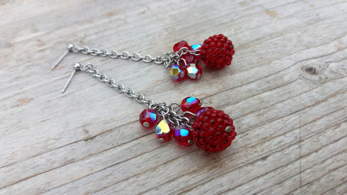 Náušnice Marbles Extra "Red" — foto 1