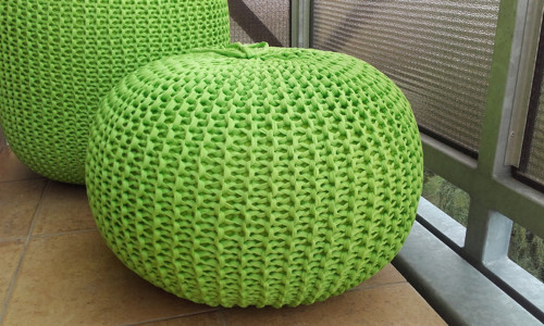 Puff velký "verdepisello"/průměr 55cm,výš.31cm/ — foto 1