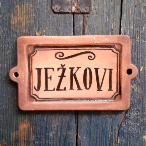 Ježkovi- cedulka na dveře — foto 1