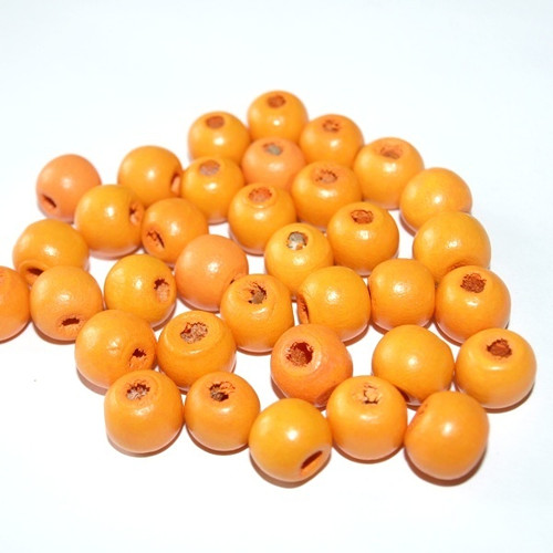 Dřevěné korálky - kuličky 10 mm SYTÉ (cena 50ks)